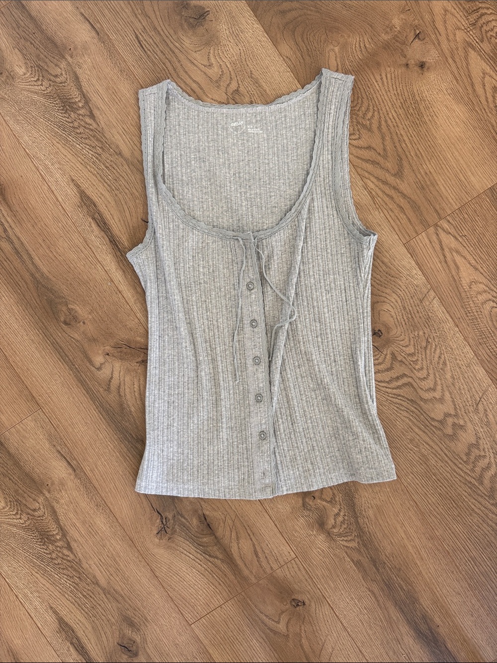 Aerie Ribbed Button-Front Tank Top